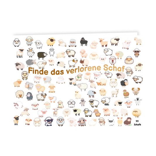 Grusskärtchen - Finde das verlorene Schaf