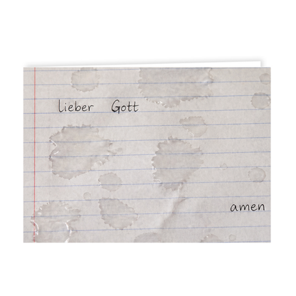 Grusskärtchen - Tränen - Lieber Gott ... amen