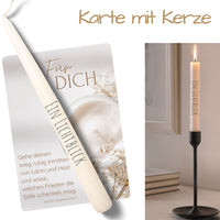 Kerze mit Karte - Ein Lichtblick