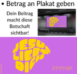 Christliches Strassenplakat - Dein Beitrag - Jesus liebt dich immer