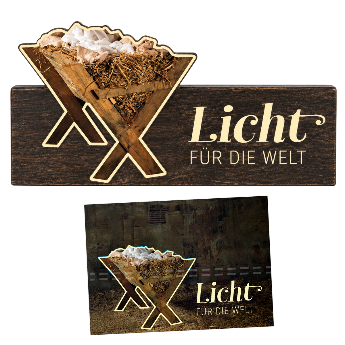 Karte mit LeuchtEffekt - Licht für die Welt