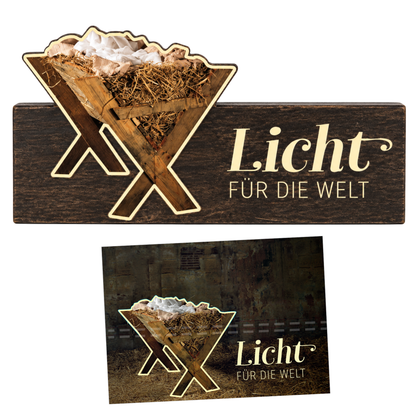 Karte mit LeuchtEffekt - Licht für die Welt