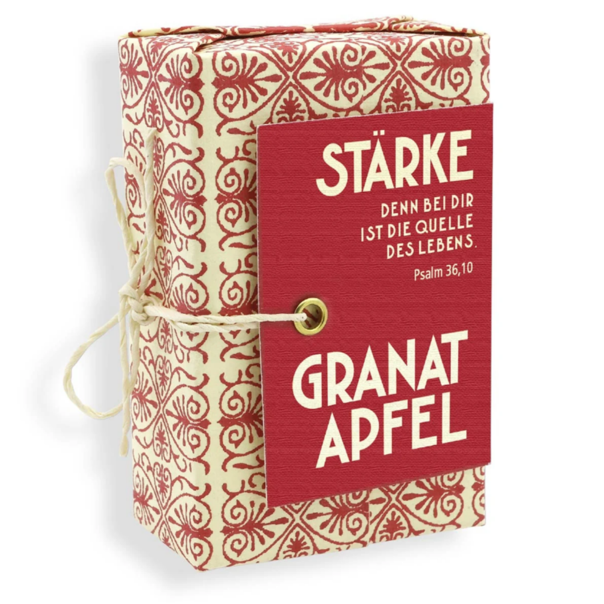 Schafmilchseife - Granatapfel "Stärke" mit Psalm 36.10