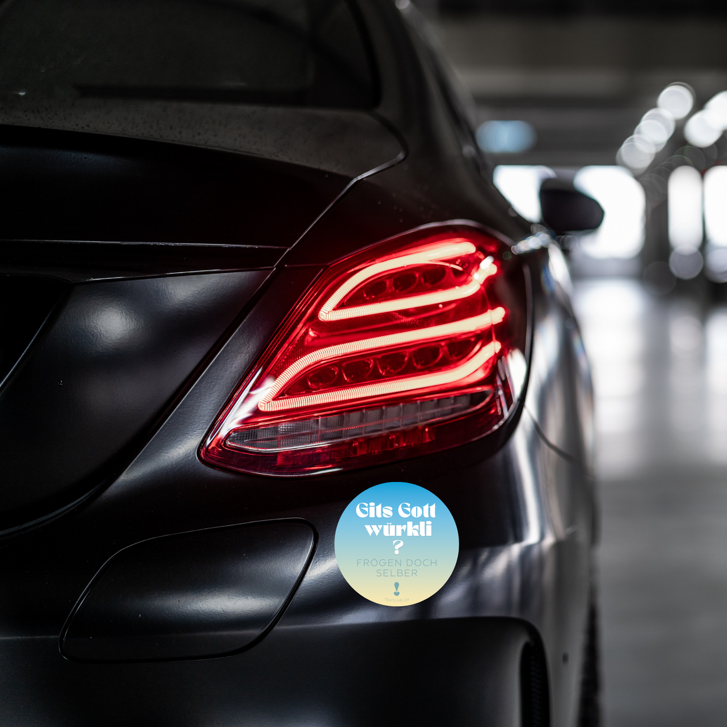 Auto-Aufkleber - Gits Gott würkli? Frögen doch selber