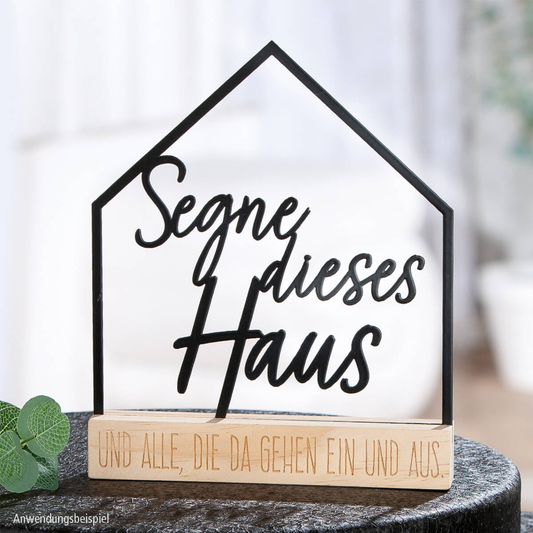 Standdeko aus Metall - Segne dieses Haus