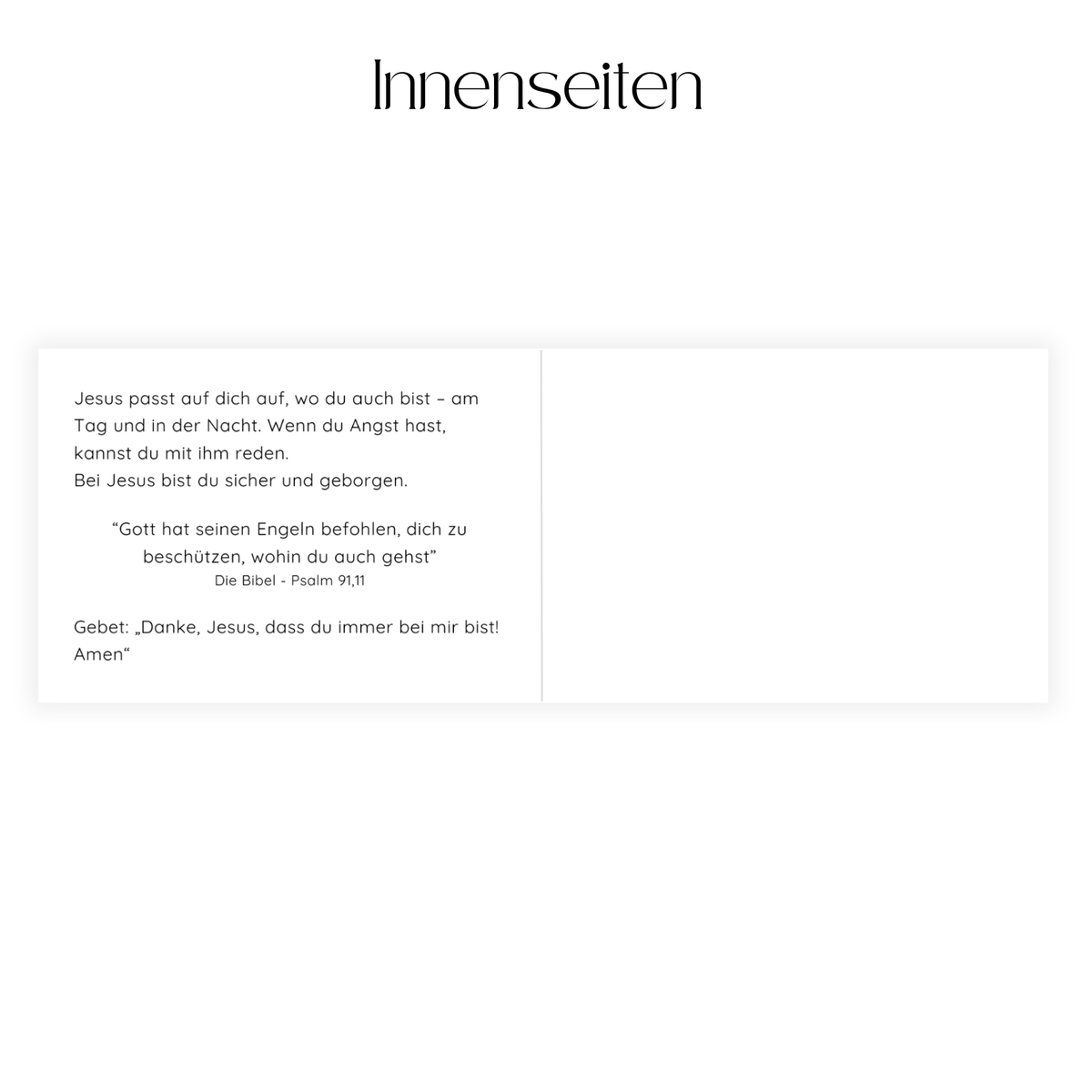 Grusskärtchen - "Jesus beschützt mich"