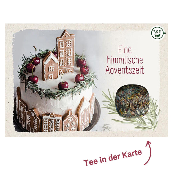 Karte mit Weihnachtstee