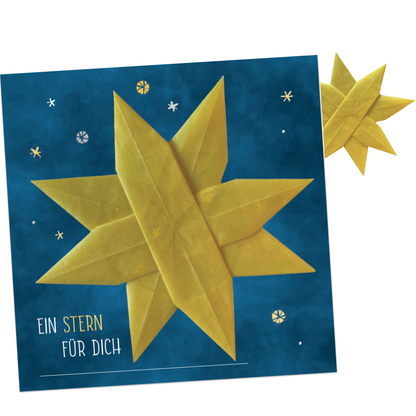 Karte mit Bastel-Stern "Ein Stern für dich"