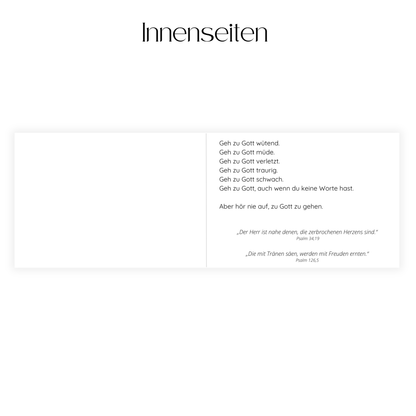 Grusskärtchen - Tränen - Lieber Gott ... amen