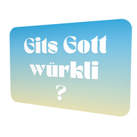 Verteilkärtchen -  Gits Gott würkli? Frögen doch selber