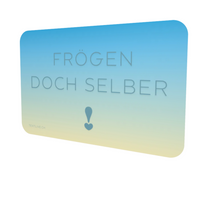 Verteilkärtchen -  Gits Gott würkli? Frögen doch selber