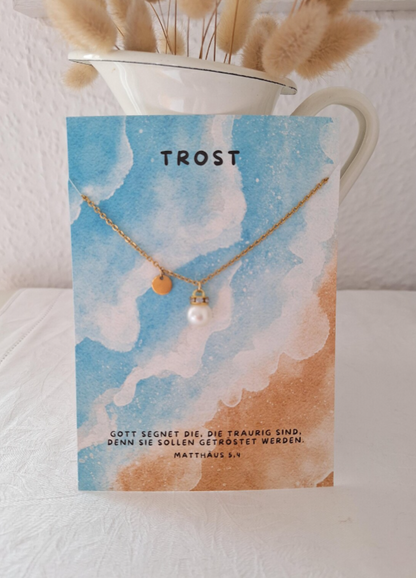 Schmuck: Halskette mit Karte - TROST