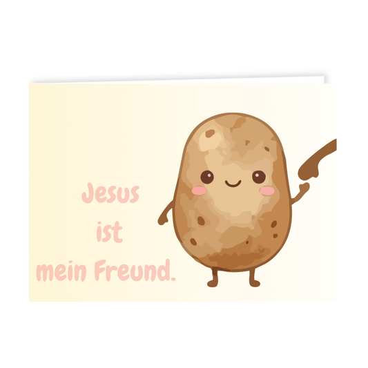 Grusskärtchen - "Jesus ist mein Freund"