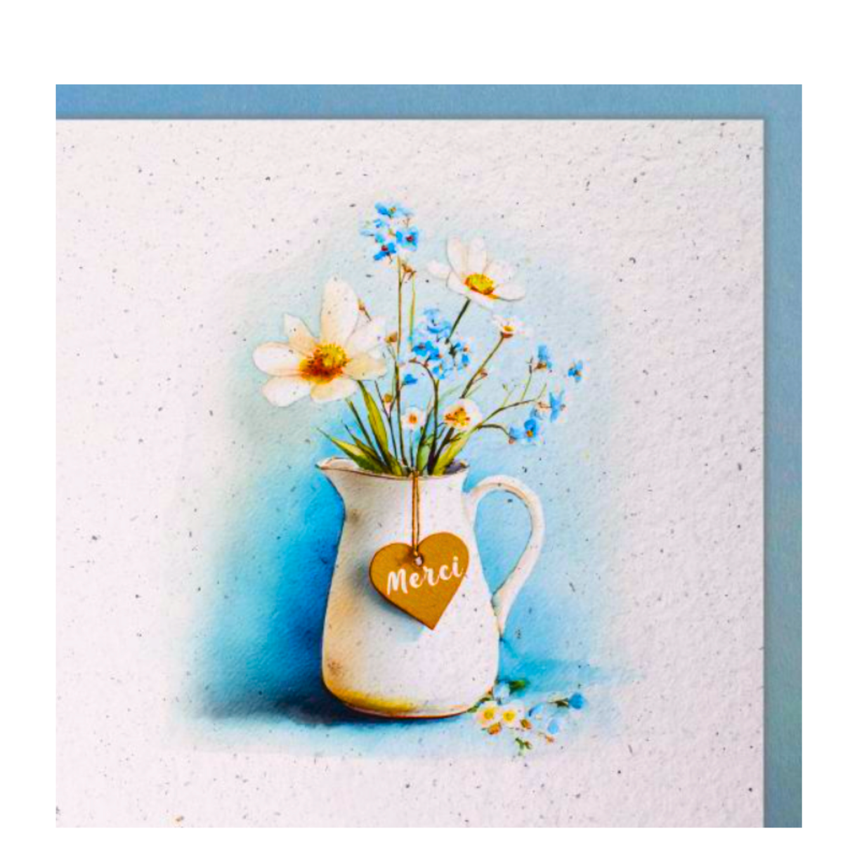 Handmade Paper-Karte - Merci