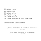Grusskärtchen - Tränen - Lieber Gott ... amen