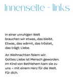 Weihnachtskärtchen mit Schoggi-Herz - Ein Herz für dich