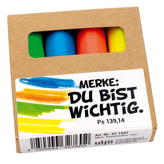 Mini-Textmarker-Set "Merke: Du bist wichtig"