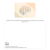 Postkarte - "Merci" - edler SoftTouch-Effekt (samtweich)