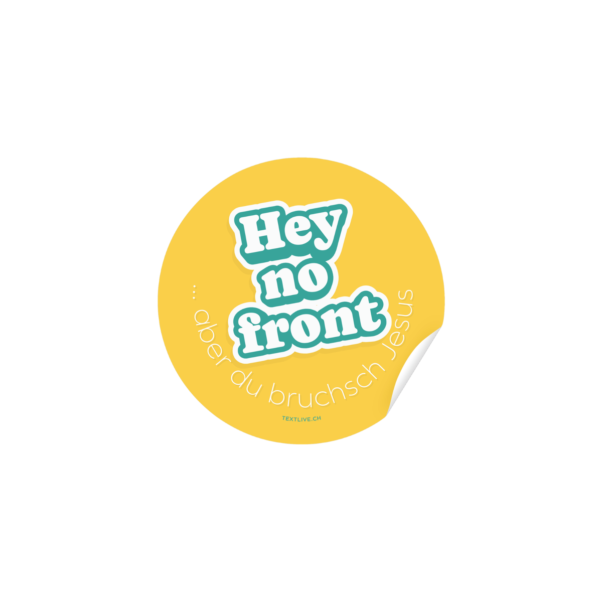 Aufkleber - 6x6cm Sticker - heynofront gelb