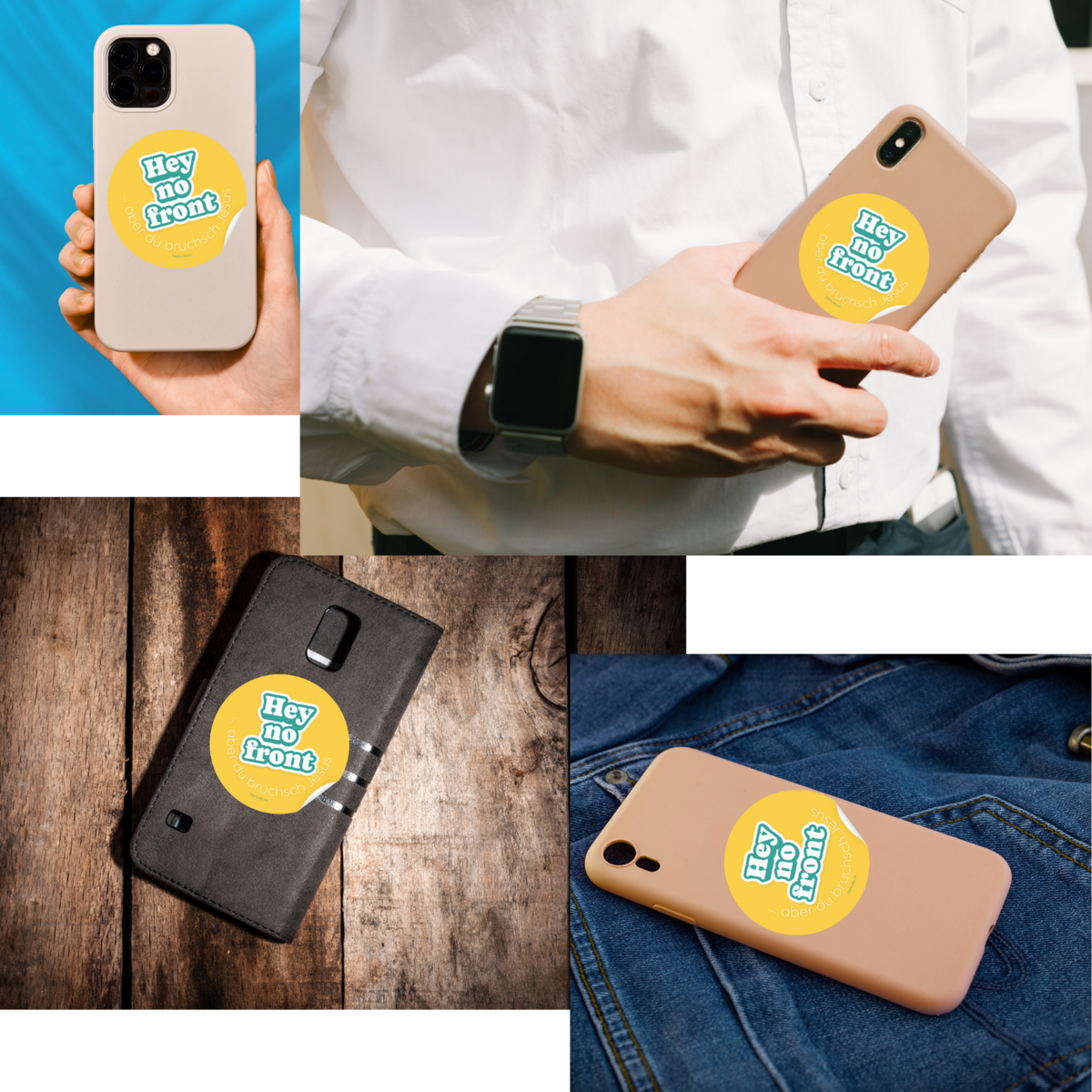 Aufkleber - 6x6cm Sticker - heynofront gelb