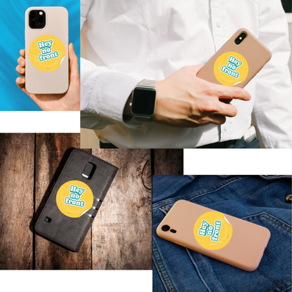 Aufkleber - 6x6cm Sticker - heynofront gelb