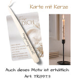 Kerze mit Karte - Gott segne dich