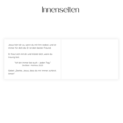 Grusskärtchen - "Jesus ist mein Freund"