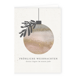 A6 Doppelkarte - Kugel Fröhliche Weihnachten mit Couvert