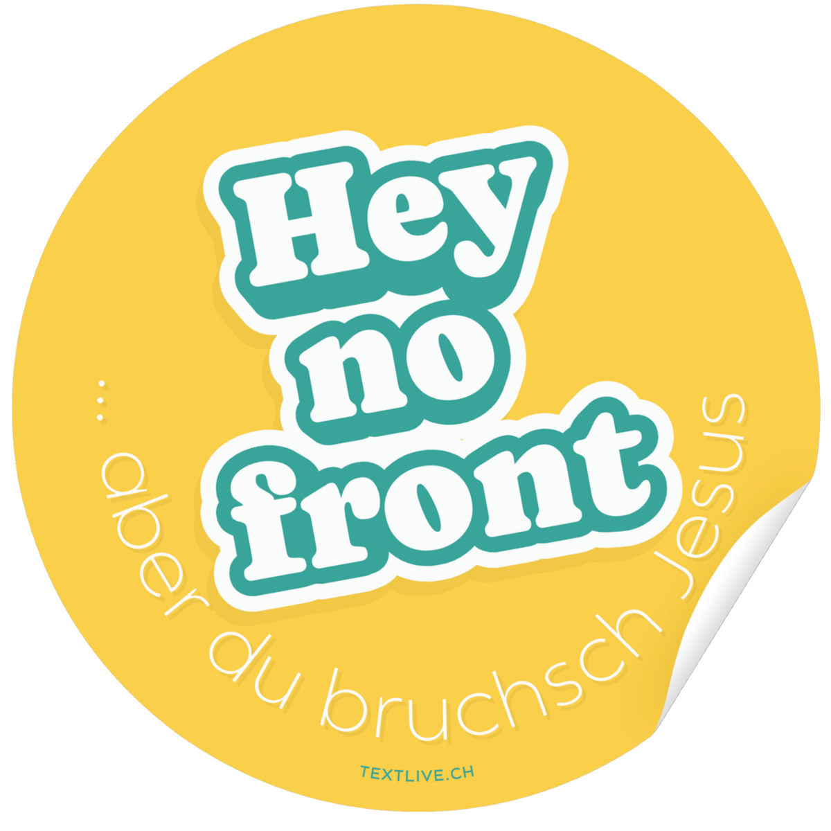 Aufkleber - 9.5x9.5cm Sticker - heynofront gelb
