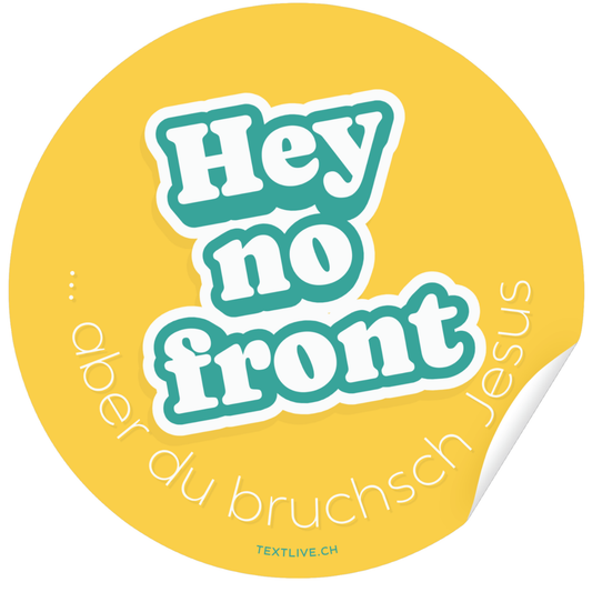 Aufkleber - 9.5x9.5cm Sticker - heynofront gelb
