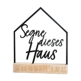 Standdeko aus Metall - Segne dieses Haus