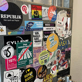 Aufkleber - 9.5x9.5cm Sticker - heynofront gelb