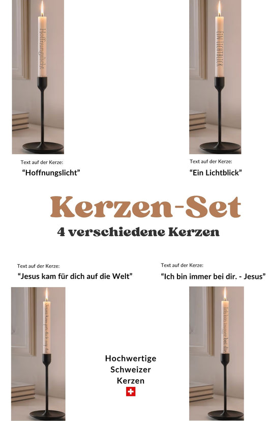 Kerzen-Set 4 verschiedene Kerzen
