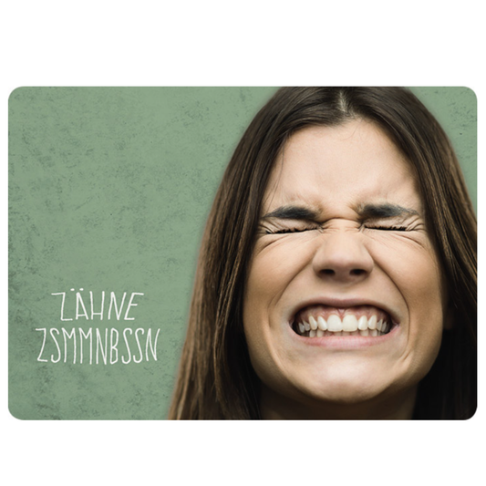 Postkarte - Zähne zsmmnbssn