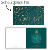Quadrat Doppelkarte - Frohe Weihnachten Kugel