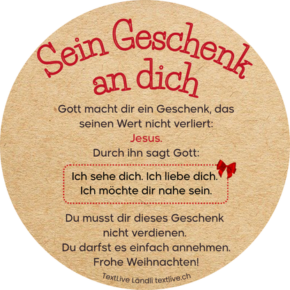 Runde Karte - Dein Geschenk