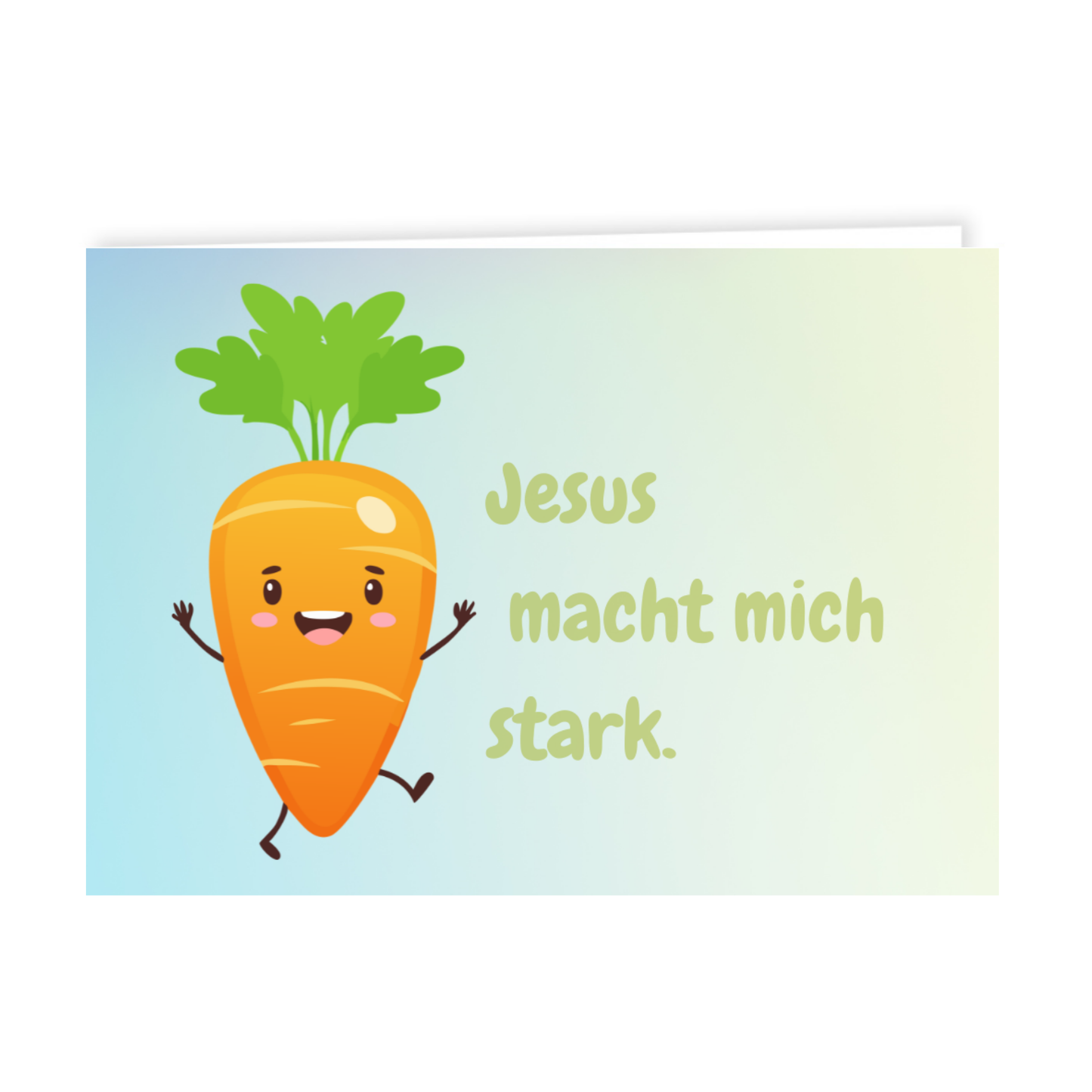 Grusskärtchen - "Jesus macht mich stark"