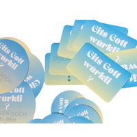 Aufkleber - 9.5x9.5cm Sticker - Gits Gott würkli