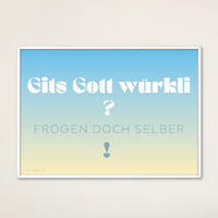 A4 Plakat wetterfest quer - Gits Gott würkli