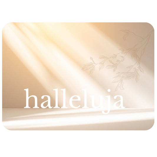 Postkarte - "halleluja" - edler SoftTouch-Effekt (samtweich)