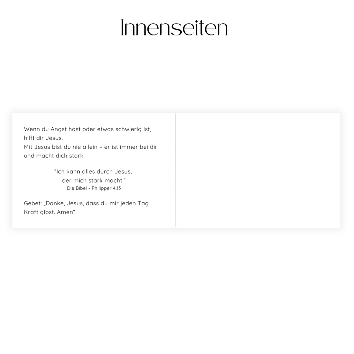 Grusskärtchen - "Jesus liebt mich wie ich bin"