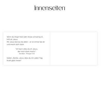 Grusskärtchen - "Jesus liebt mich wie ich bin"