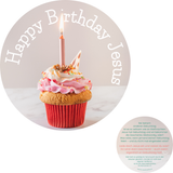 Runde Karte - Happy Birthday Jesus