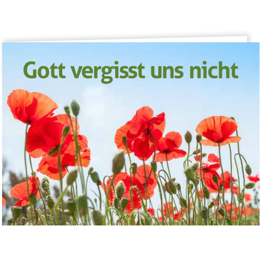 Doppelkarte - Gott vergisst uns nicht