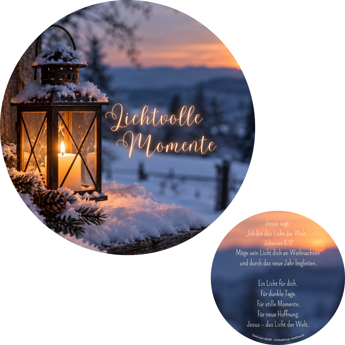Runde Karte - Lichtvolle Momente