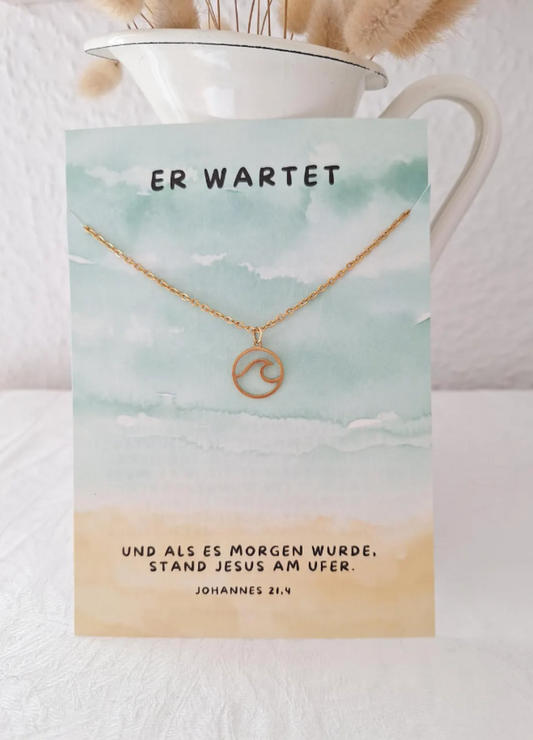 Schmuck: Halskette mit Karte - ER WARTET