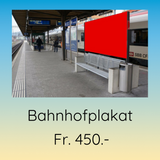 Strassenplakat Bahnhof Gits Gott würkli? Frögen doch selber