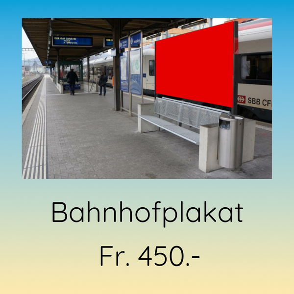 Strassenplakat Bahnhof Gits Gott würkli? Frögen doch selber