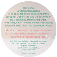 Runde Karte - Happy Birthday Jesus