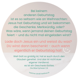 Runde Karte - Happy Birthday Jesus